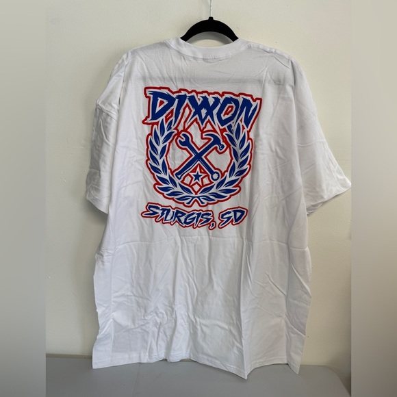 Dixxon Men’s White Tee Sturgeon USA Sketchy Crest Shirt Size 3XL - Picture 2 of 5